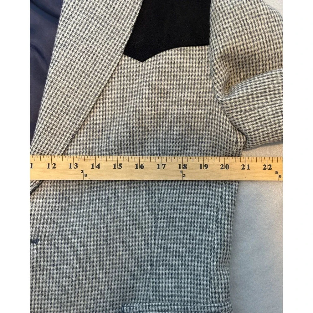 Mens Pendleton Wool Tweed Leather Western Cowboy Jacket‎ Blazer Gray/Black Sz 44